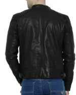Slim Fit Leather Jacket Moto Lambskin