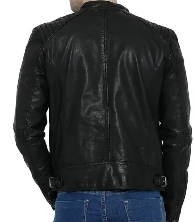 Slim Fit Leather Jacket Moto Lambskin