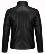 Slim Fit Quilted Black Leather Jacket