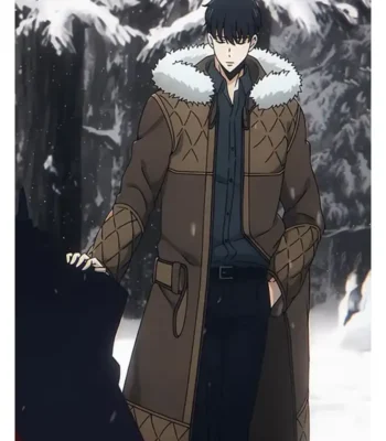 Solo Leveling ReAwakening Sung Jinwoo Brown Hooded Coat