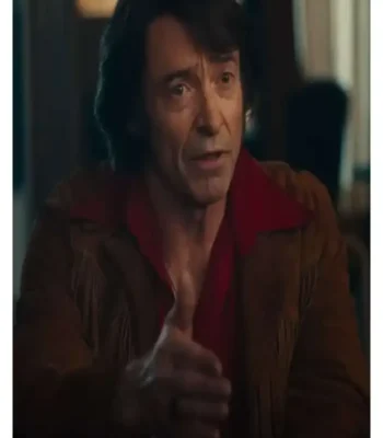 Song Sung Blue Hugh Jackman Brown Fringe Jacket