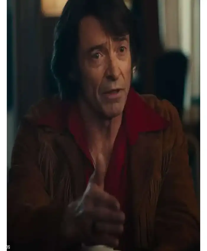 Song Sung Blue Hugh Jackman Brown Fringe Jacket Song Sung Blue Hugh Jackman Brown Fringe Jacket