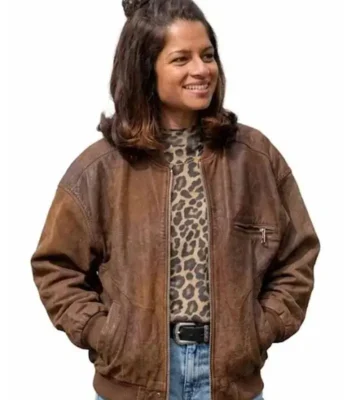 Sort Your Life Out S06 Dilly Carter Leather Bomber Jacket