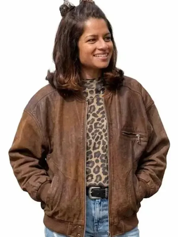 Sort Your Life Out S06 Dilly Carter Leather Bomber Jacket