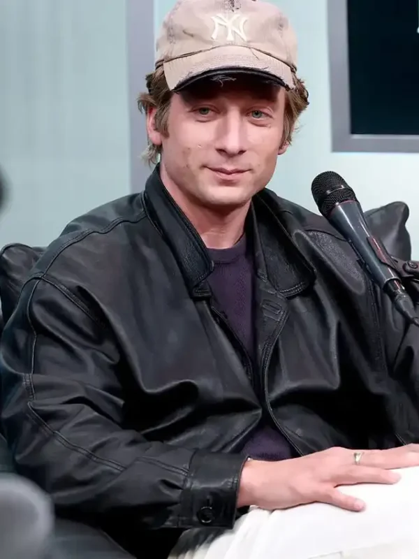 Springsteen Jeremy Allen White Black Leather Jacket