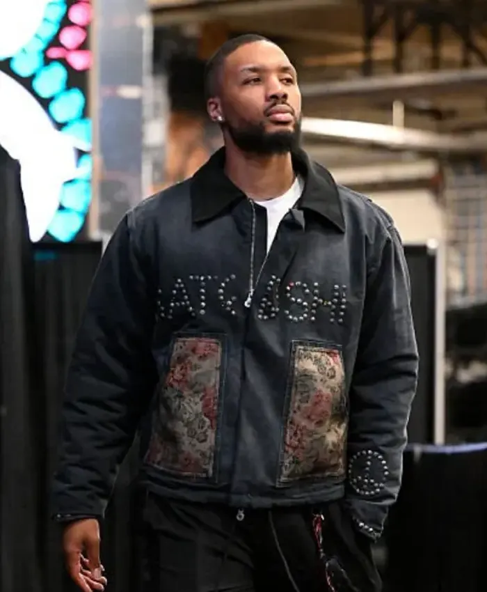 Spurs Vs Trail Blazers Game Two 2026 Damian Lillard Jacket Spurs Vs Trail Blazers Game Two 2026 Damian Lillard Jacket