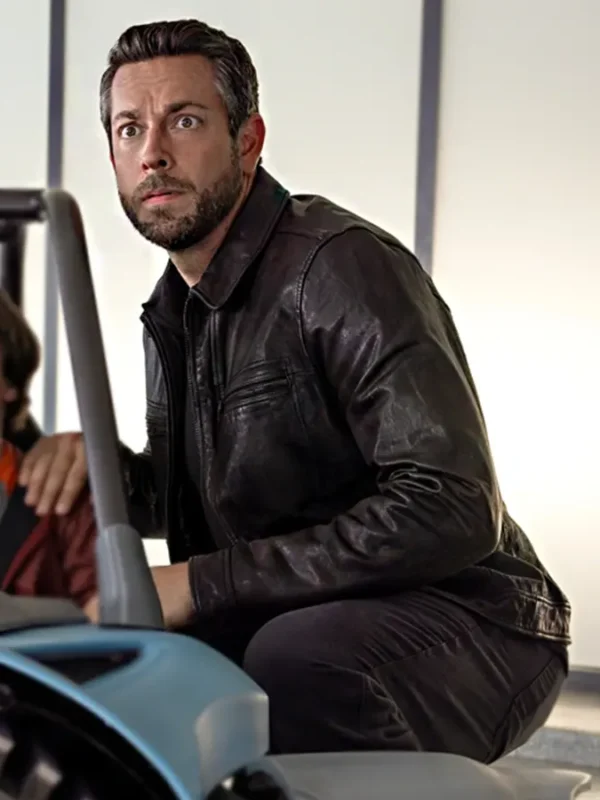 Spy Kids Armageddon Zachary Levi Black Leather Jacket