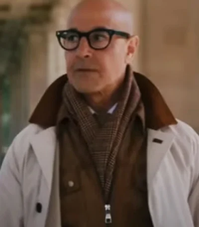 Stanley Tucci Fountain of Youth White Coat