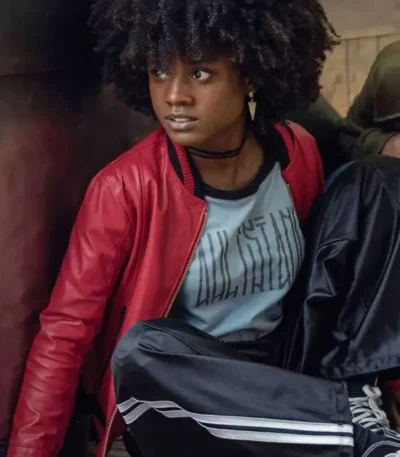 State of Fear Camilla Damião Red Leather Jacket