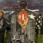 Super Bowl ASAP Rocky Rihanna Handprint Jacket