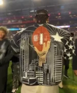 Super Bowl ASAP Rocky Rihanna Handprint Jacket