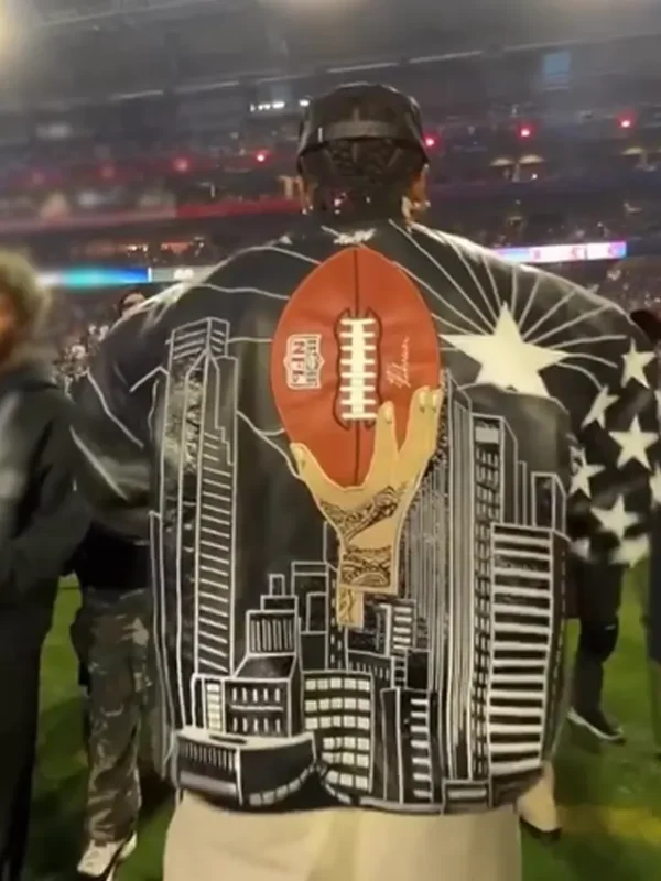 Super Bowl ASAP Rocky Rihanna Handprint Jacket