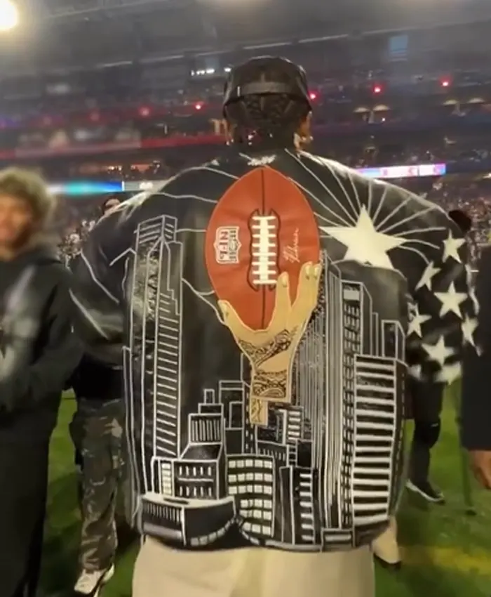 Super Bowl ASAP Rocky Rihanna Handprint Jacket Super Bowl ASAP Rocky Rihanna Handprint Jacket