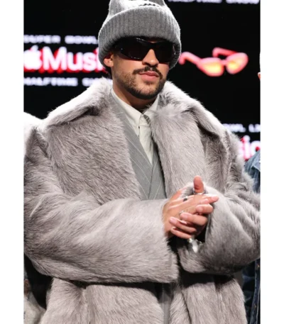 Super Bowl LX Halftime Show Bad Bunny Shearling Coat