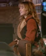 Sydney Sweeney Americana Brown Shearling Coat
