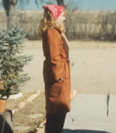 Sydney Sweeney Americana Brown Shearling Coat
