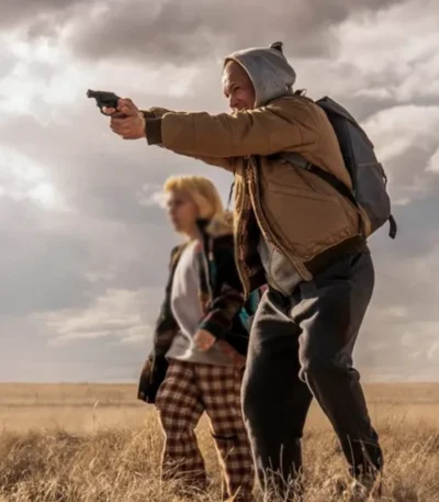 Taron Egerton She Rides Shotgun Brown Jacket