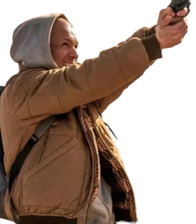 Taron Egerton She Rides Shotgun Brown Jacket