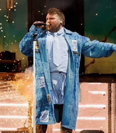 Teddy Swims 2026 Coachella Blue Coat