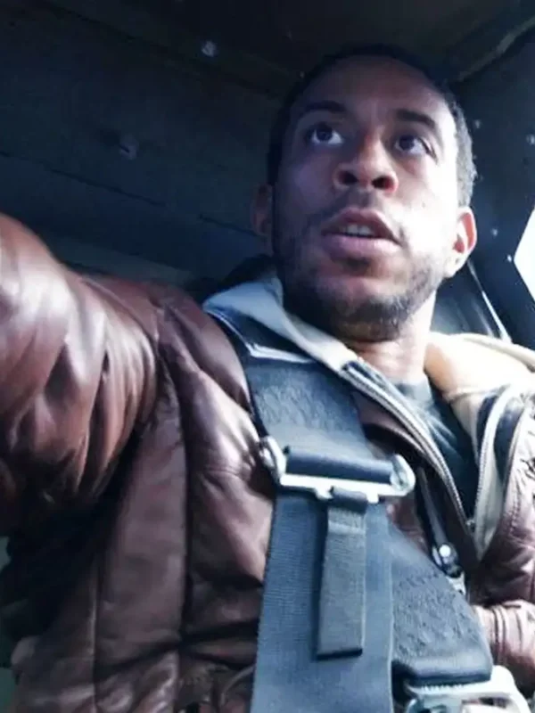 Tej Parker Brown Leather Jacket The Fate Of The Furious