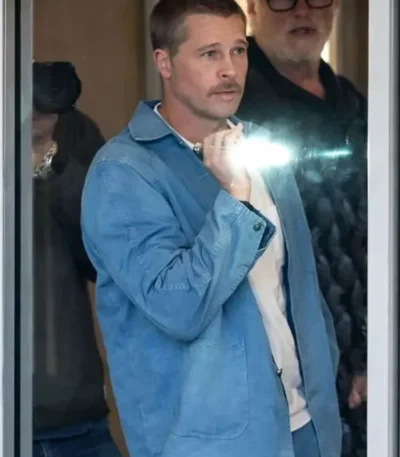 The Adventures of Cliff Booth Brad Pitt Blue Jacket