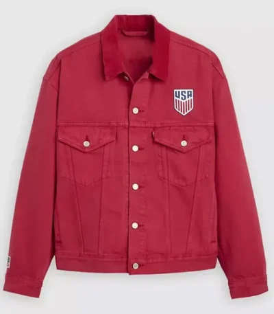 The Best Of USA Soccer Type III Red Trucker Jacket