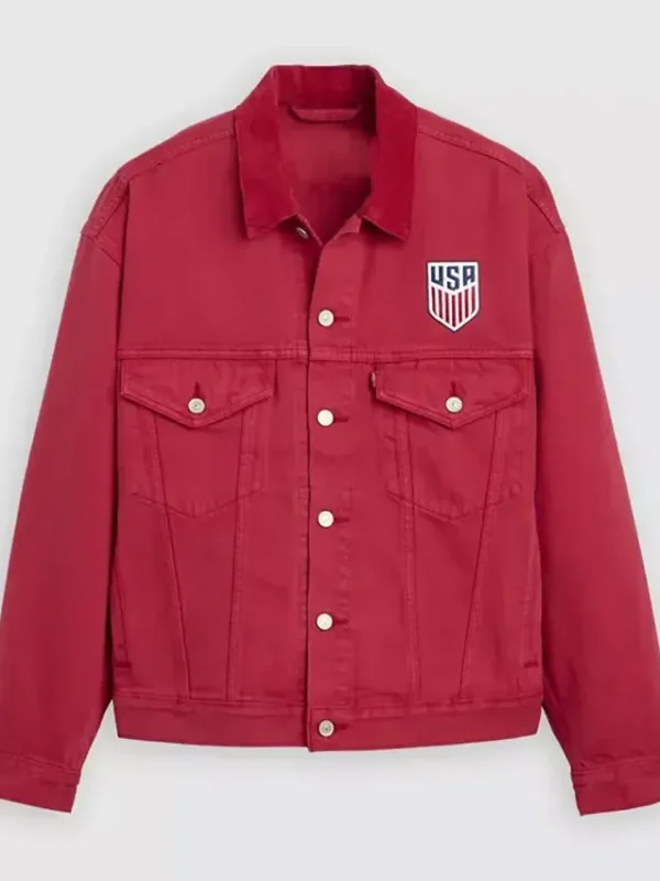 The Best Of USA Soccer Type III Red Trucker Jacket