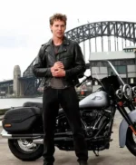 The Bikeriders Austin Butler Black Biker Leather Jacket