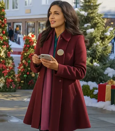 The Christmas Ring Nazneen Contractor Wool Coat