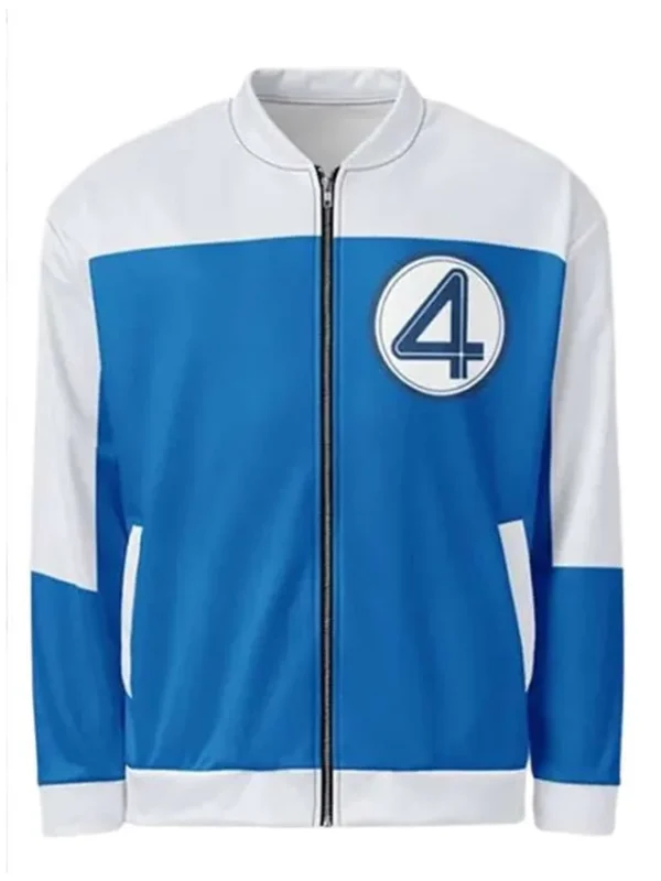 The Fantastic Four First Steps Blue and White Jacket