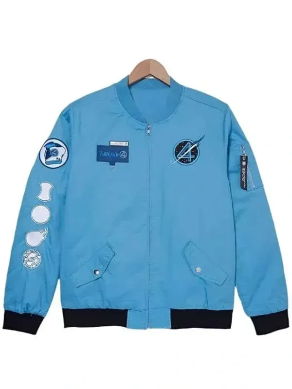 The Fantastic Four First Steps Flight Blue Bomber Jacket