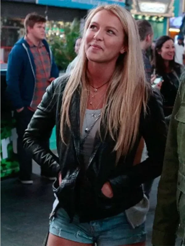 The Fosters Angeline Appel Black Leather Jacket