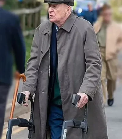 The Great Escaper Michael Caine Grey Cotton Coat