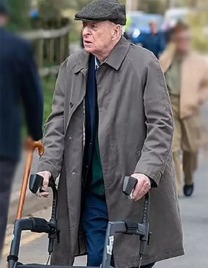 The Great Escaper Michael Caine Grey Cotton Coat The Great Escaper Michael Caine Grey Cotton Coat