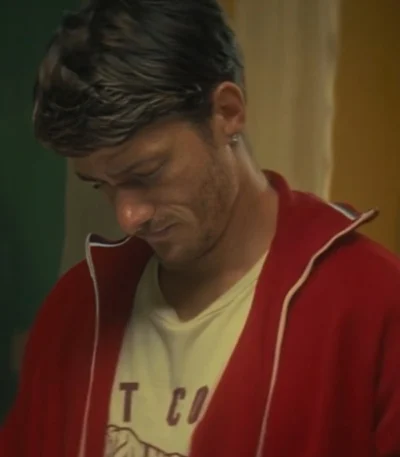 The Love Scam 2025 Antonio Folletto Red Jacket