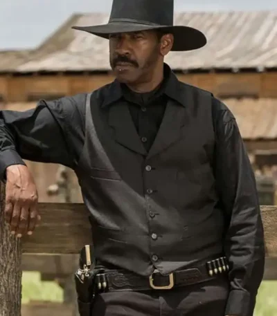 The Magnificent Seven Denzel Washington Black Vest