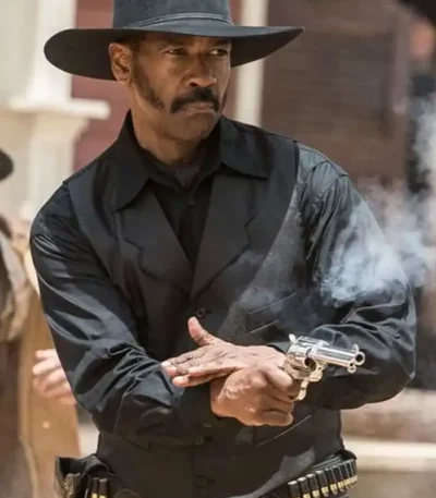 The Magnificent Seven Denzel Washington Black Vest