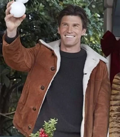 The Mistletoe Secret Christopher Russell Shearling Jacket