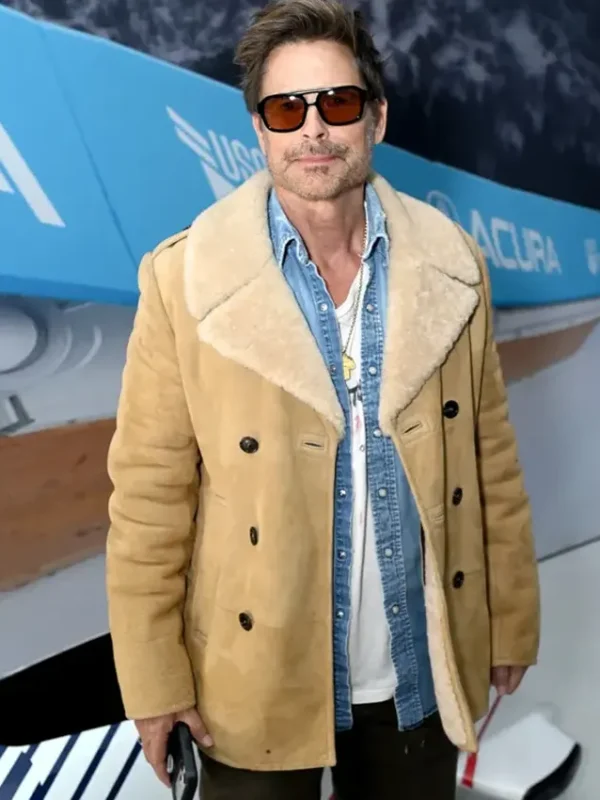 The Musical Rob Lowe Brown Shearling Jacket