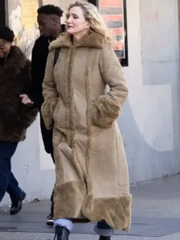 The Sham Cameron Diaz Shearling Suede Coat