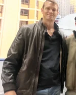 The Silent Hour 2024 Joel Kinnaman Black Leather Jacket