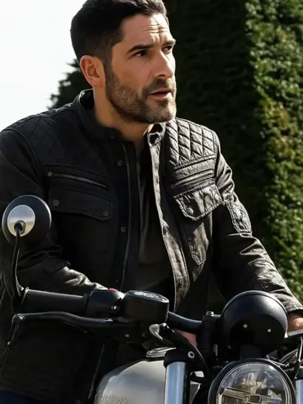 The Thursday Murder Club Tom Ellis Leather Jacket