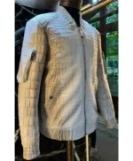 The Voice John Legend White Crocodile Leather Jacket