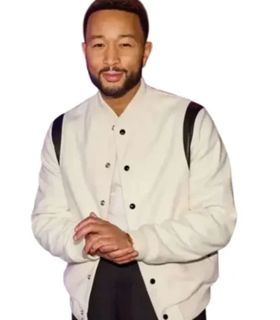 The Voice S29 John Legend White Bomber Jacket