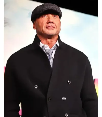 The Wrecking Crew Dave Bautista Black Peacoat