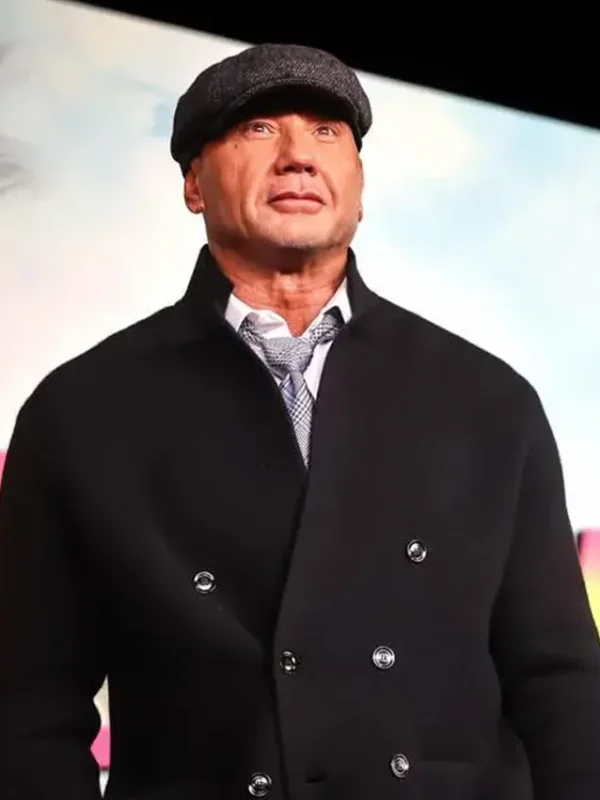 The Wrecking Crew Dave Bautista Black Peacoat
