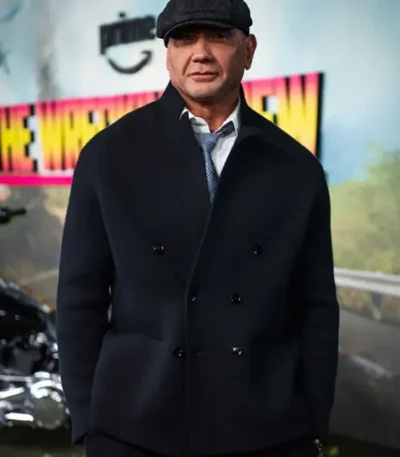 The Wrecking Crew Dave Bautista Black Peacoat