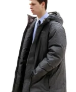 Theodore Decker The Goldfinch Grey Hooded Coat