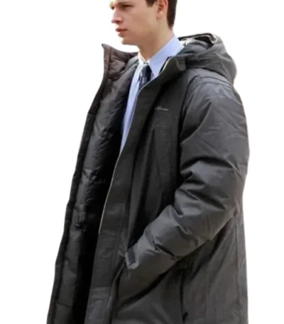 Theodore Decker The Goldfinch Grey Hooded Coat