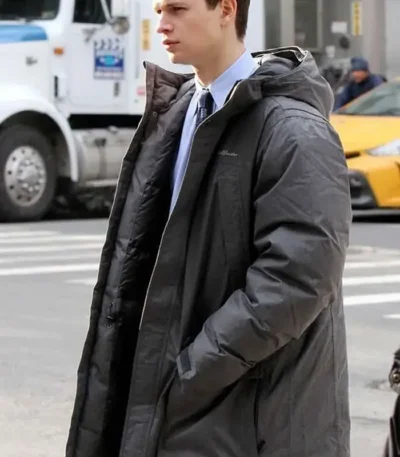Theodore Decker The Goldfinch Grey Hooded Coat